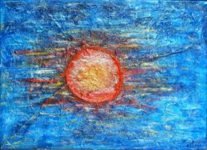 Titel: Urlaubstraum | Künstler: Petra Blume | Bildformat: 60 x 80 cm | Technik: Mixed Media auf Lwd. | Jahr: 2011 | Preis: 230 € | Katalognummer: 54 |