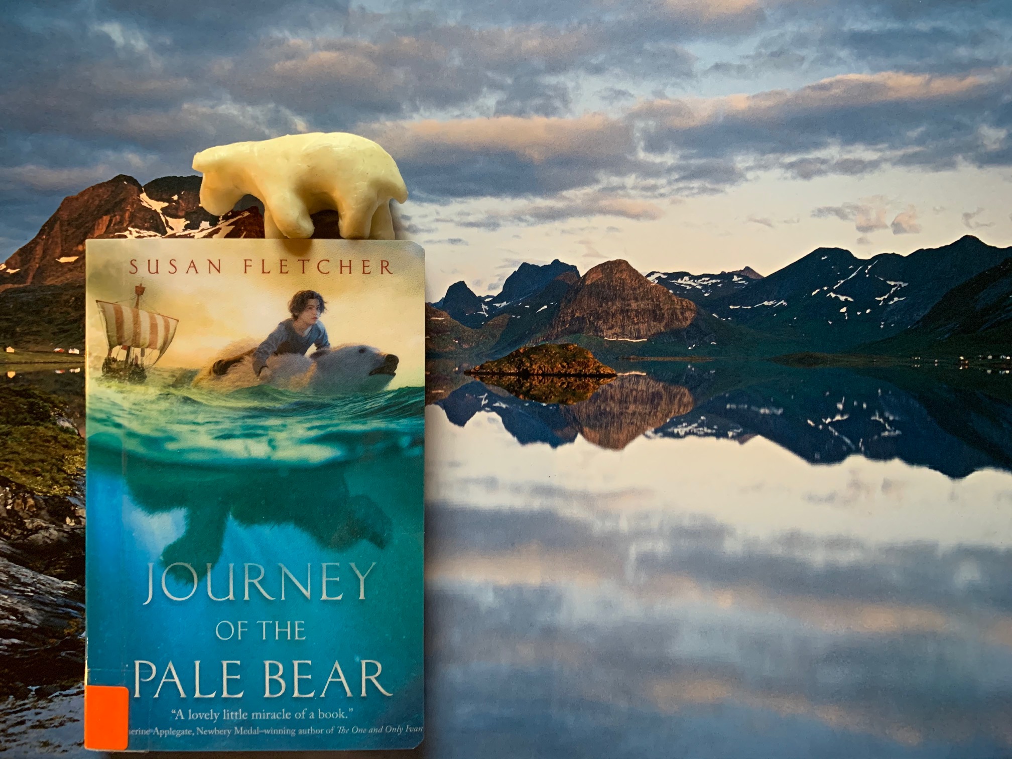 Buchcover mit Bär vor dem hintergrund eines Sees