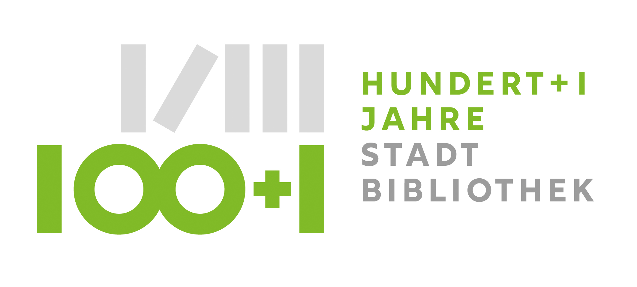 Logo !00 + 1 Bibliothek